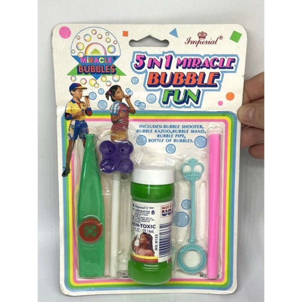 Miracle Bubbles Imperial‎ Toy Vintage 1991 NEW 5 in 1 Pack